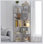 Bibliothèque de coin autoportante en forme de L à 6 niveaux avec panneaux anti-chute et dispositif anti-basculement pour le salon, la chambre à coucher et le bureau personnel