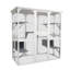 Charmante cage à chat en bois avec des caractéristiques ludiques et des espaces confortables pour les animaux de compagnie