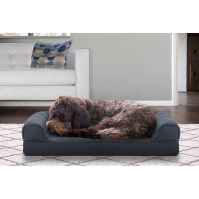 Quilted Orthopedic Bolster Sofa Pet Bed