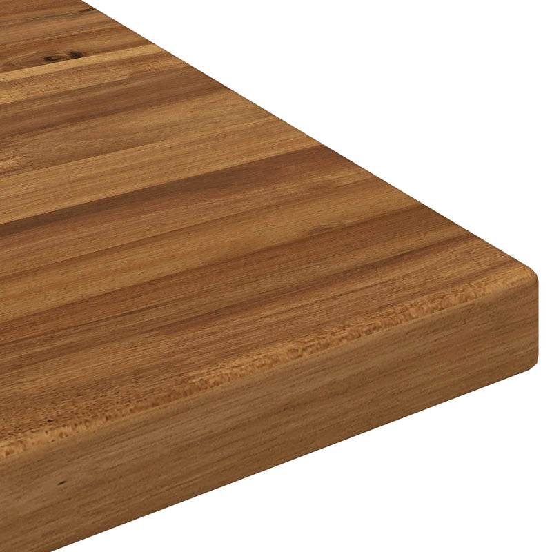 Solid Wood Table Top, 3.5cm H x 70cm W x 50cm D, Dark Brown