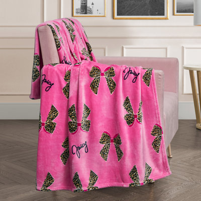 Juicy Couture 60" x 70" Plush Throw Blankets