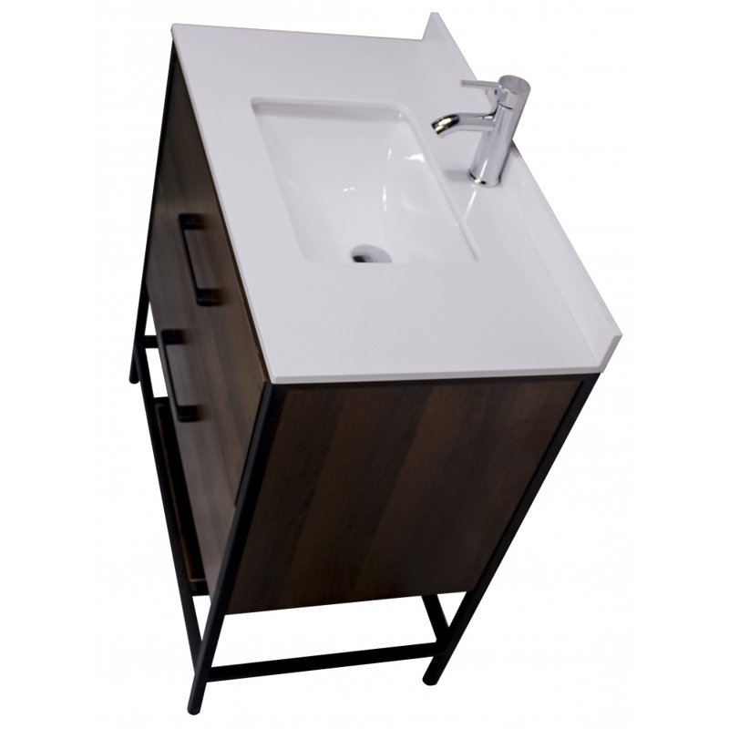 Ensemble de meuble-lavabo simple 32 po Christenbury, Cerise Tess / noir