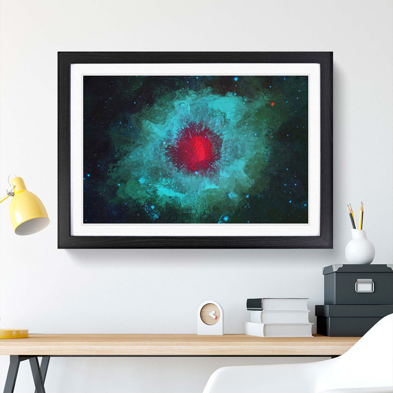 Out of Space Vol.20 in Abstract - Picture Frame Graphic Art Print, 36cm H x 48cm W x 2cm D, Black Framed