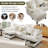 Clitheroe 121.2" U-Shaped Corduroy Modular Sectional Sofa with Dual Chaise Lounges, Hidden Storage and Cup Holders, Built-in USB Port-1831479683
