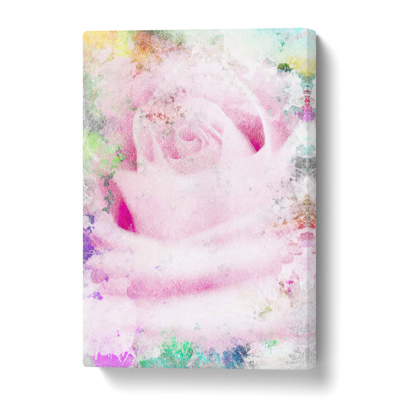 A Sole Pink Rose - Wrapped Canvas, 50.8 cm H x 35.6 cm W