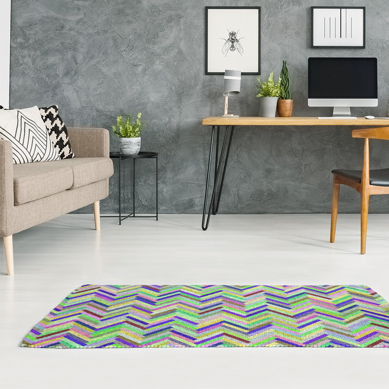 Tapis de zone en poly-vert chevrons, Rectangle 3 pi x 5 pi