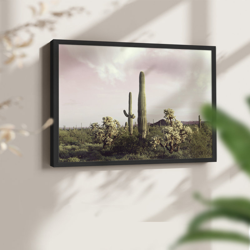 Orgue à tuyaux, cactus national, impression encadrée, H 8 po x l 10 po, Noir