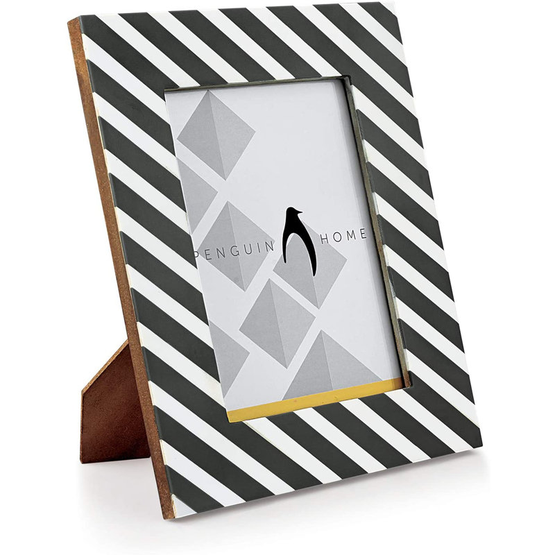 Bevelled Picture Frame, 21cm H x 16.7cm W x 21.7cm D, Grey