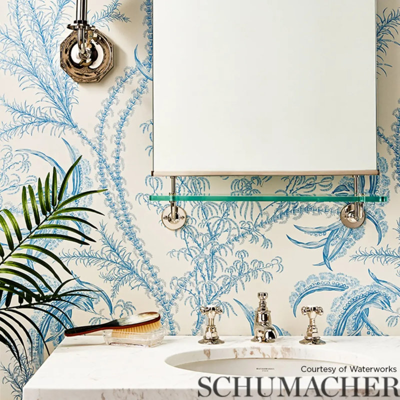 Ocean Toile Wallpaper