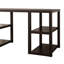 Cappuccino Oak Desk With Ornamental Detail, 4 Storage Shelves, Paper Veneer, Space Saving Study Desk,