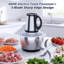 Stainless Steel Meat Grinder, 5L Electric Food Chopper With 3-Speed Control, 400W Meat And Vegetable Processor With Single Blade