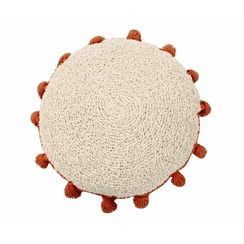 Circle Throw Pillow Cover & Insert, Terracota