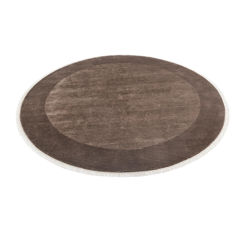 Tapis rond brun clair Osborne