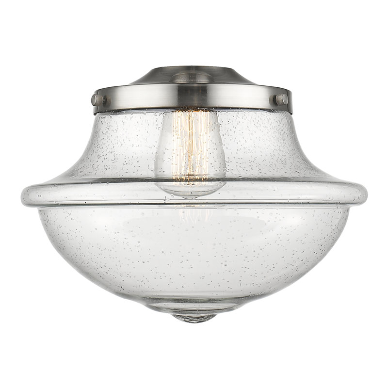 Luminaire suspendu simple à 1 lumière Baptiste, Grainé, Chrome poli