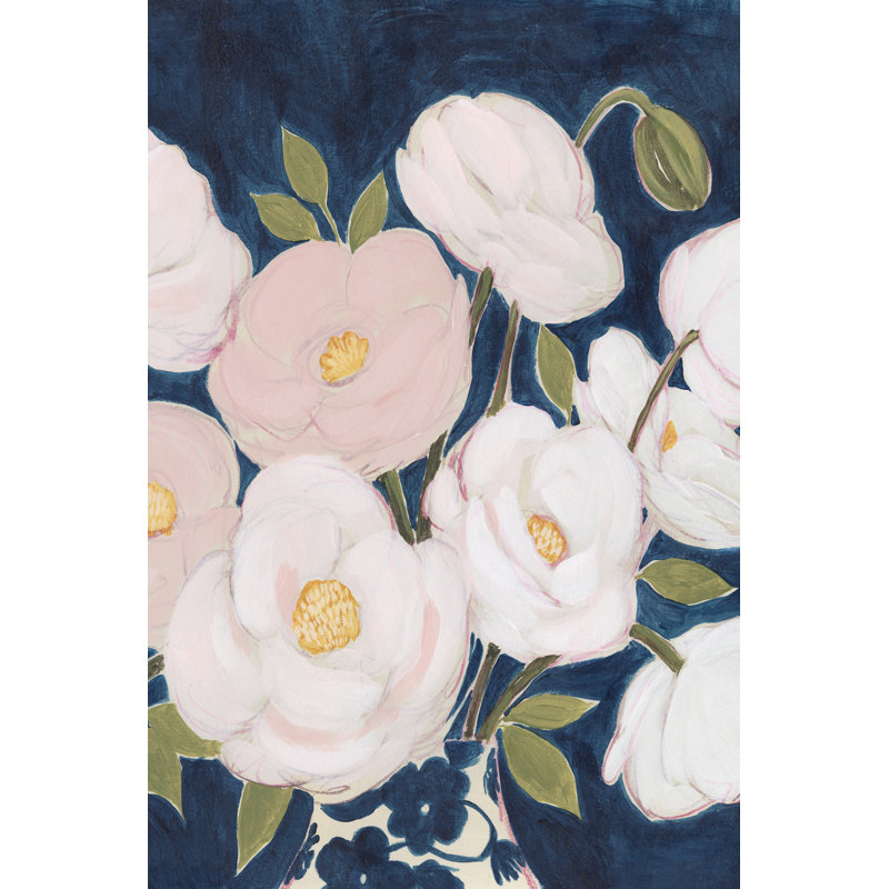 Florescence II by Grace Popp - Painting, 46cm H x 30cm W, Black Floater Framed