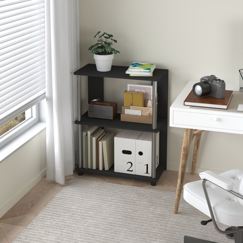 3-Tier 29.8" Corner Shelf, Open Shelves for Display and Storage, Black