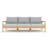 Maia 85" Teak Sofa, Granite Cushions-122886864