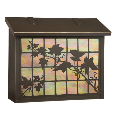 English Ivy Brass Wall Mounted Mailbox