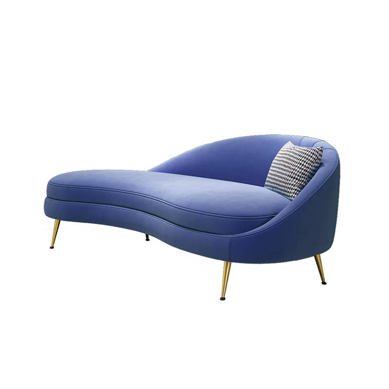 Bevens Velvet Chaise Lounge, Right-Arm Chaise, Purple Velvet
