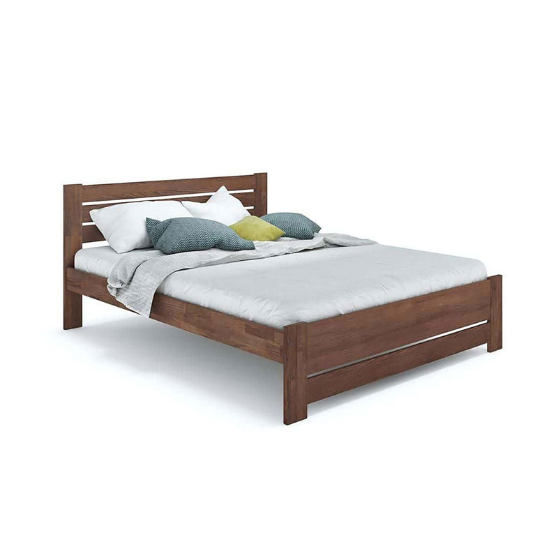 Issabelle Eco Wood Bed - Chemical Free - Natural Hand Rubbed Oil Finish, Full, Walnut