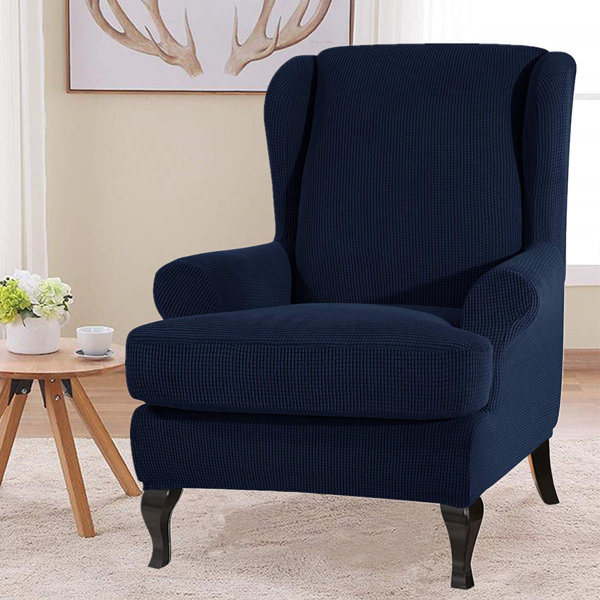 Ultimate Heavyweight Stretch Leather Two Piece Chair Slipcover