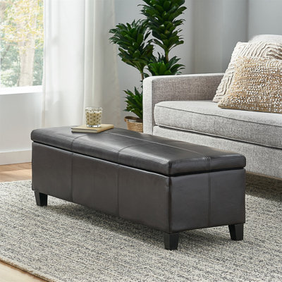 Repose-pieds en cuir avec rangement Jye Vegan