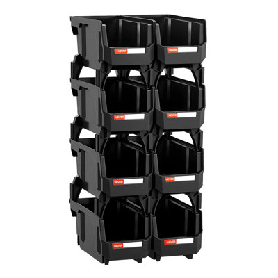 Stackable Storage Bins, Heavy Duty Reusable Plastic Organizer Bins, Wall Pegboard Garage Storage Bins For Home Kitchen
