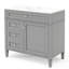 Meuble-lavabo de 36 po avec lavabo supérieur, meuble-lavabo moderne avec 2 tiroirs et tiroir escamotable, meuble-lavabo simple