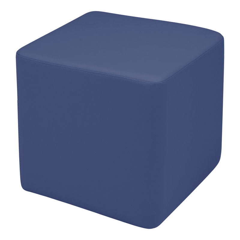 Pro Series Upholstered Square Ottoman 18" Height, Navy