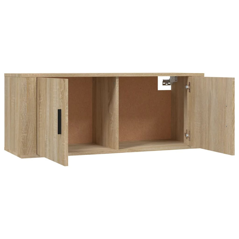 Wall Mounted TV Cabinet, Sonoma Oak, 40cm H x 100cm L x 34.5cm W