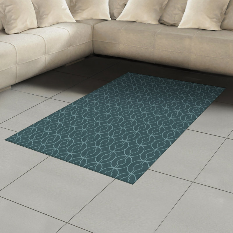 Moroccan High Density Long Fiber Poly Threads Decorative Area Rug Carpet, Rectangle 4' x 5'8"