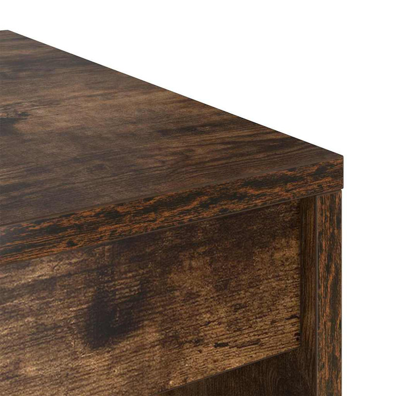Desk 76 Cm Engineered Wood, Smoked Oak, 76 cm H x 60 cm W x 40 cm D