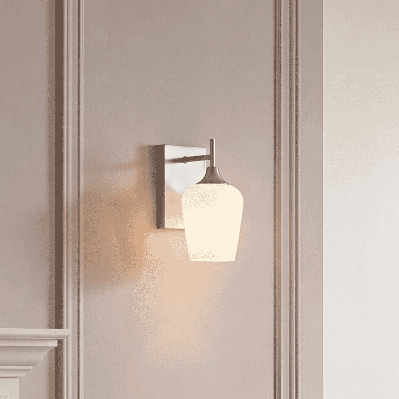 Applique murale articulée 1 lumière Breena, White, Nickel satiné