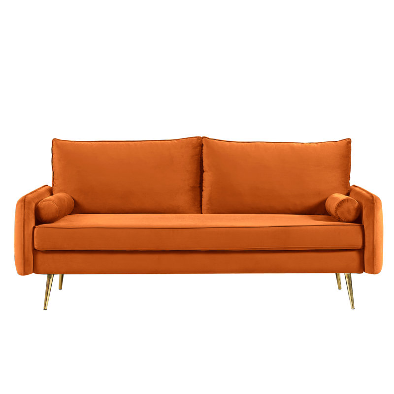 Canapé Drenda, Velours orange