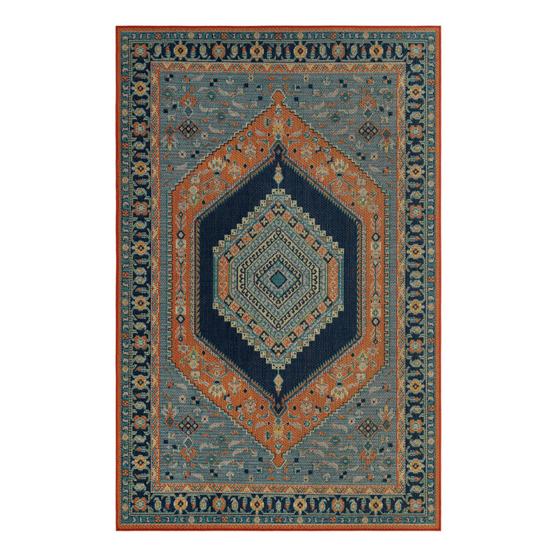 Tapis intérieur / extérieur Felipe Marlenia, Rectangle 6 pi 1 po x 9 pi