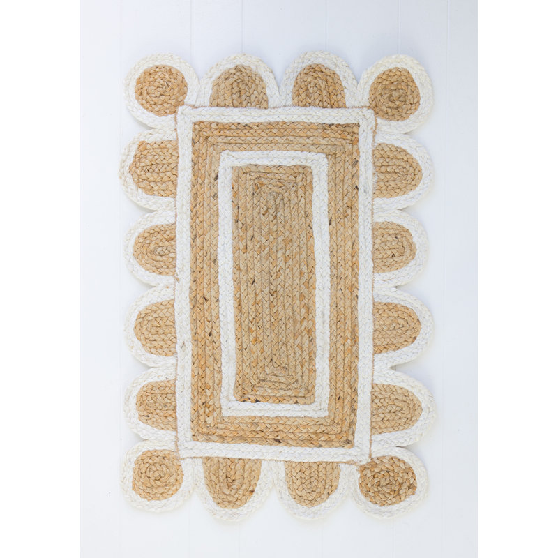 Hand Braided Jute / Sisal Area Rug in White