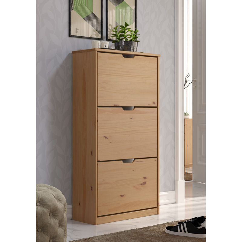 Brilon 12 Paar Flip Down Shoe Storage, Brown