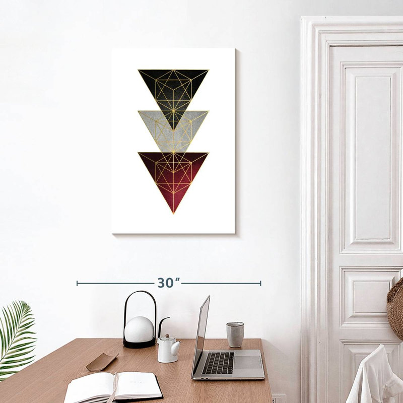 Avery Burg Black Gold Geo II, 30" H x 20" W