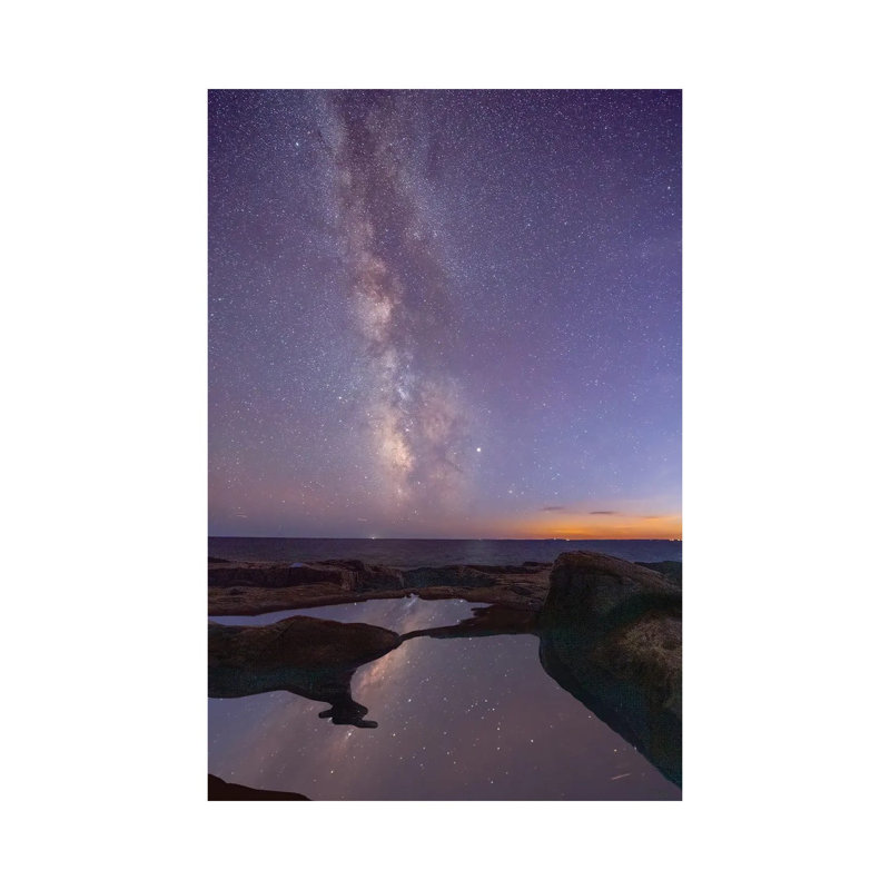 Milky Way Maine 1 Piece Wall Art on Canvas, 20.32 cm H x 30.48 cm W, Wrapped Canvas