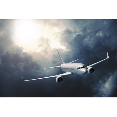Avion de ligne volant dans la tempête par Spooh