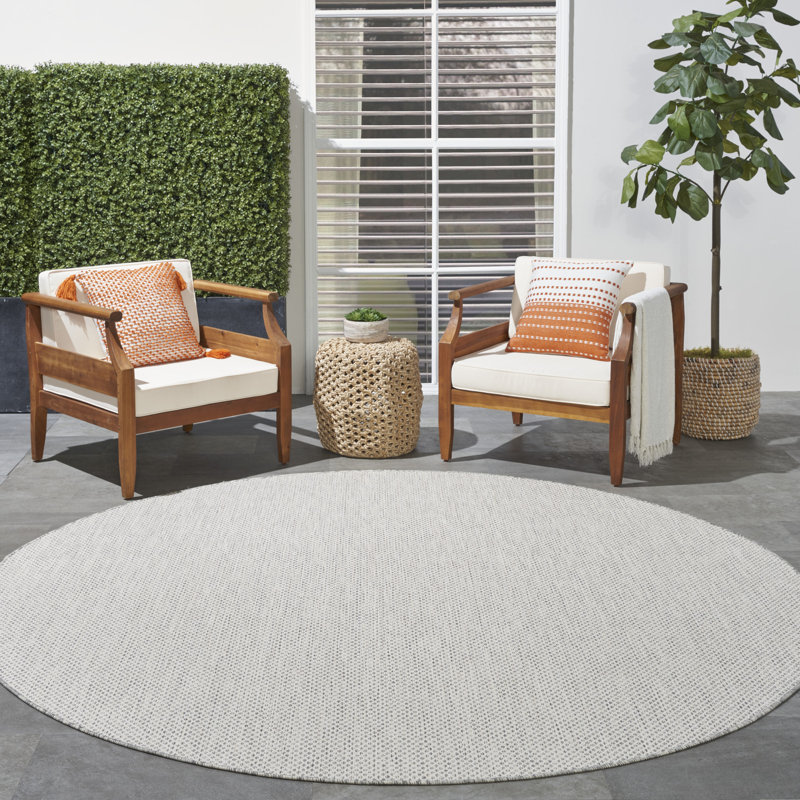 Anastasia Geometric Indoor / Outdoor Rug, Round 10'