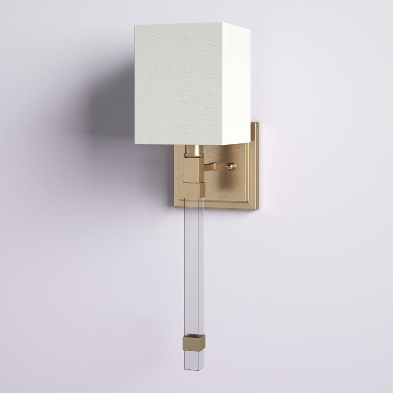 Lizbeth 1-Light Dimmable Steel Wallchiere , Burnished Brass