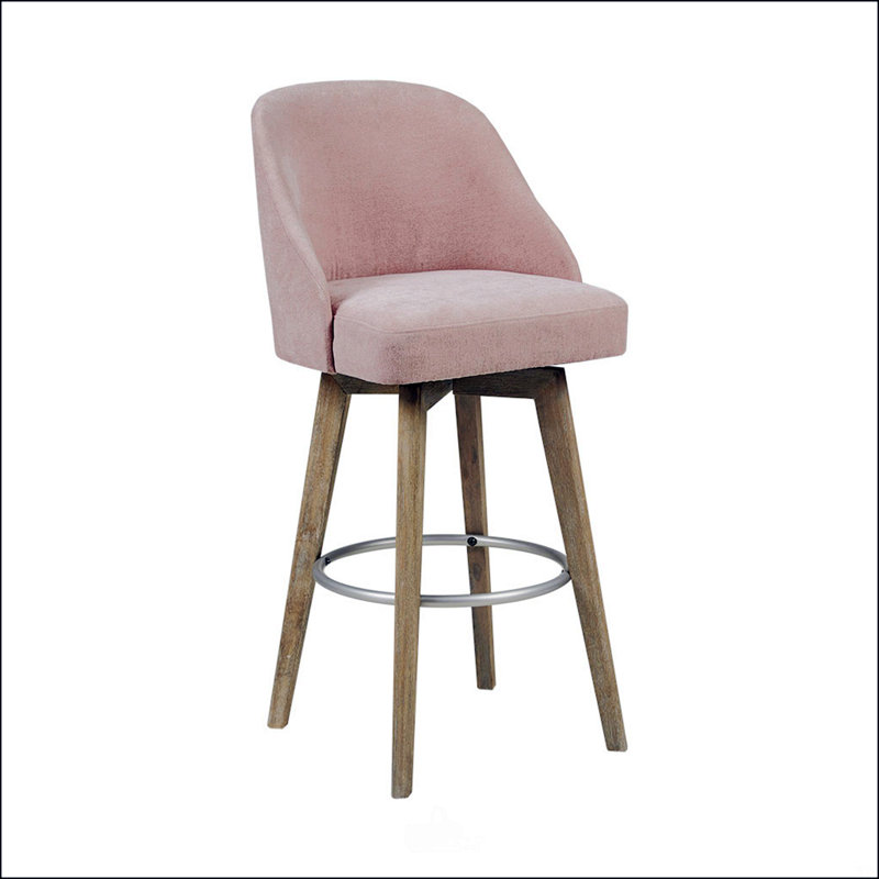 Tabouret de comptoir avec siège pivotant, Rose