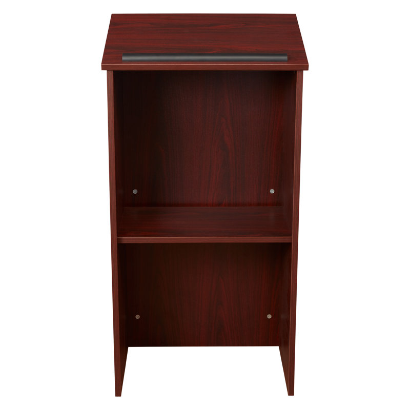 Mahogany Melamine Laminate Scratch-Resistant Full Lectern