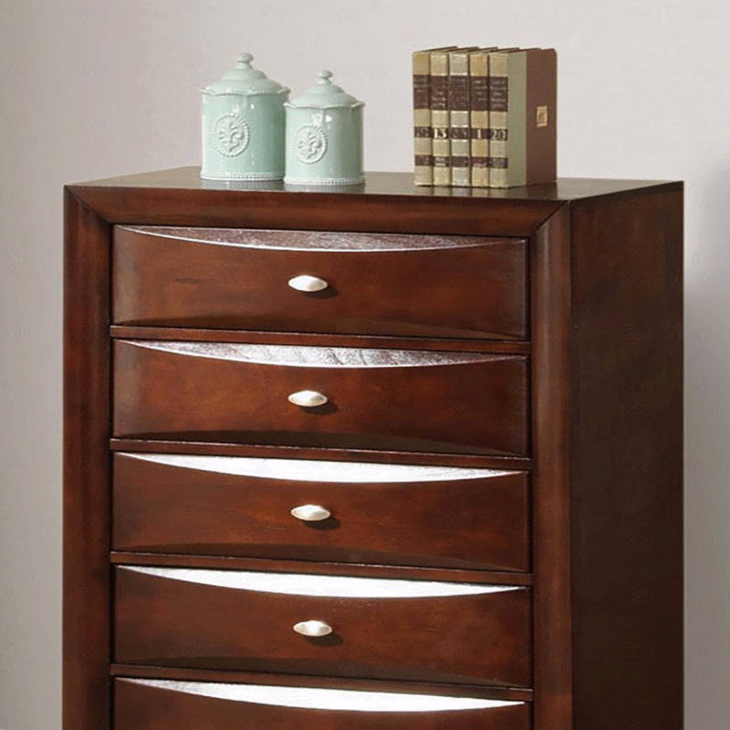 Commode 5 tiroirs, Cerisier