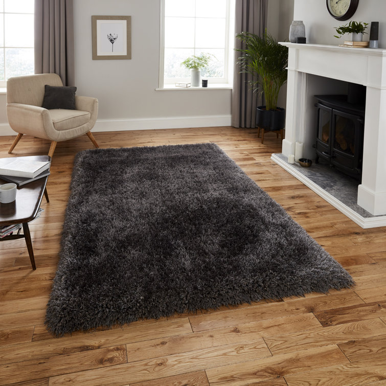 Fournier area rug Hand Tufted Rectangle Dark Grey