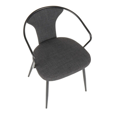 Industrial Dining Chair with Padded Comfort