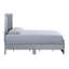 Grand lit Murry (matelas non inclus), argent
