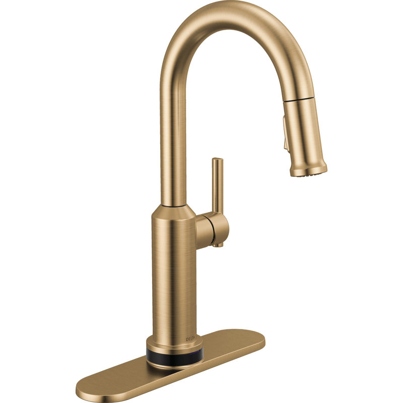 Touch2O Bar / Prep Faucet with Touchless Technology, Lumicoat Champagne Bronze