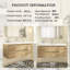 48 po X P 20 po P x 22 po Meuble-lavabo flottant simple H avec plateau en résine blanc brillant-1704975009